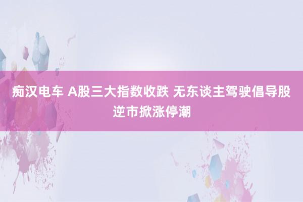 痴汉电车 A股三大指数收跌 无东谈主驾驶倡导股逆市掀涨停潮