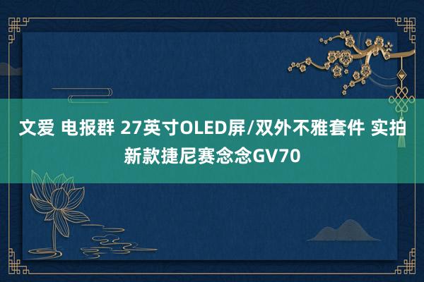 文爱 电报群 27英寸OLED屏/双外不雅套件 实拍新款捷尼赛念念GV70