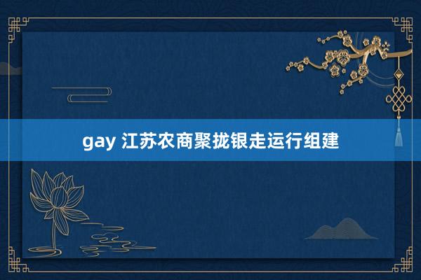 gay 江苏农商聚拢银走运行组建