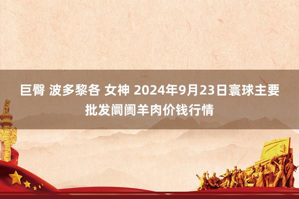 巨臀 波多黎各 女神 2024年9月23日寰球主要批发阛阓羊肉价钱行情