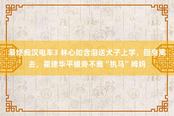 最终痴汉电车3 林心如含泪送犬子上学，回身离去，霍建华平缓旁不雅“执马”姆妈