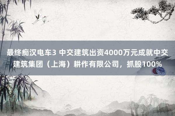 最终痴汉电车3 中交建筑出资4000万元成就中交建筑集团（上海）耕作有限公司，抓股100%