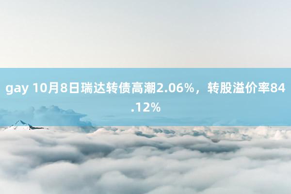 gay 10月8日瑞达转债高潮2.06%，转股溢价率84.12%