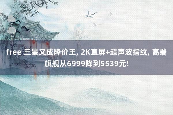 free 三星又成降价王, 2K直屏+超声波指纹, 高端旗舰从6999降到5539元!