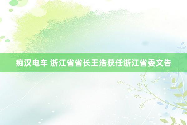 痴汉电车 浙江省省长王浩获任浙江省委文告