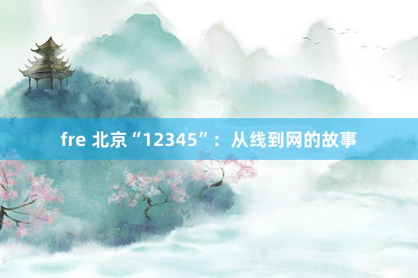 fre 北京“12345”：从线到网的故事