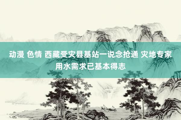 动漫 色情 西藏受灾县基站一说念抢通 灾地专家用水需求已基本得志